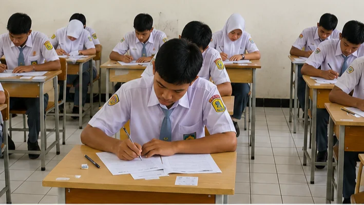 Ujian Semester Genap Tahun Ajaran 2025/2026 Berlangsung Tertib di SMK Negeri 1 Gunung Meriah